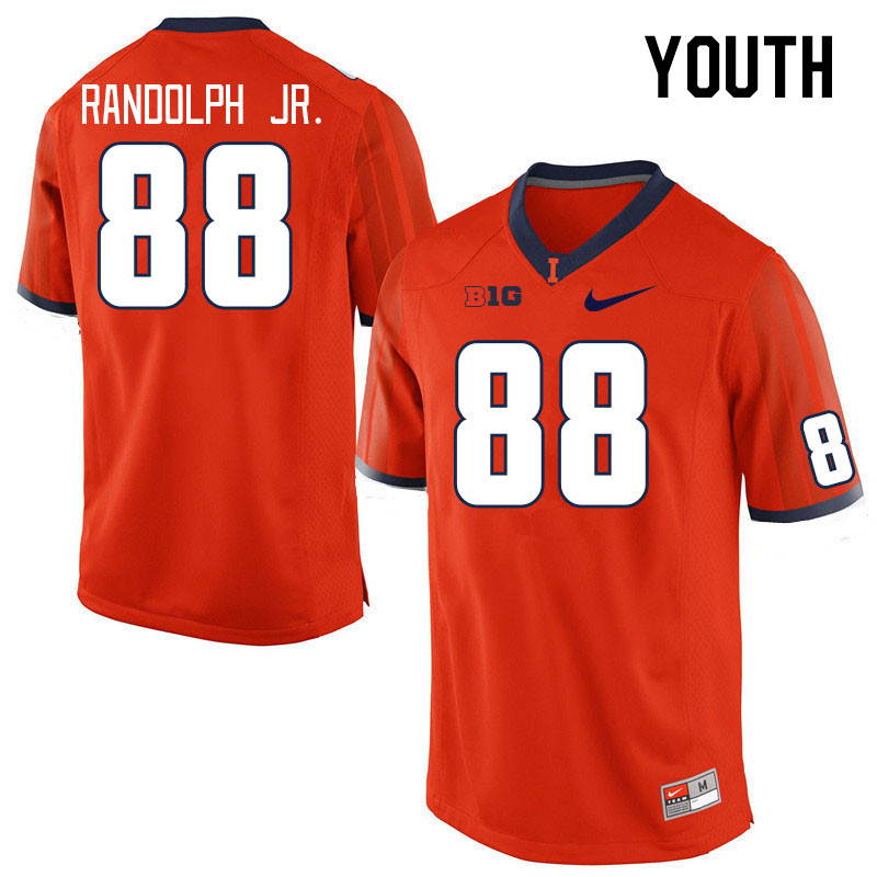 Youth #88 Keith Randolph Jr. Illinois Fighting Illini College Football Jerseys Stitched Sale-Orange
